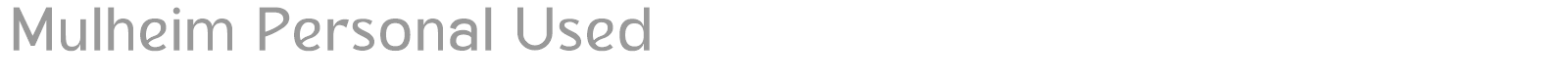 Mulheim font preview